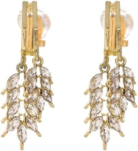 Women's Clip On Earrings Golden Wheat Shape Without Pierced Ears in Kuwait