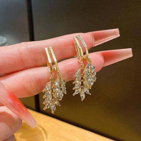 Women's Clip On Earrings Golden Wheat Shape Without Pierced Ears in Kuwait