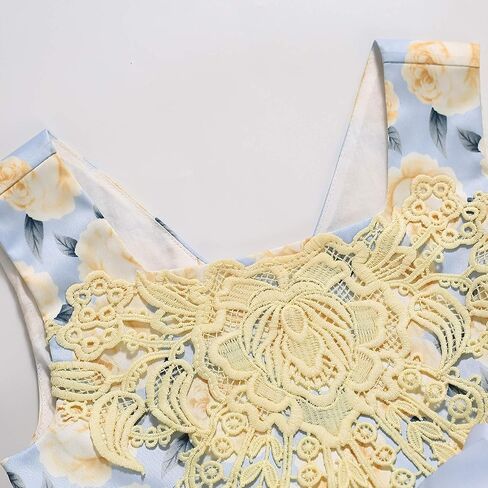 Pettigirl فتاة الصيف الأصفر خمر حفل الأزهار الملابس الزي طفل رضيع كشكش فساتين الحفلات لطيف in Kuwait