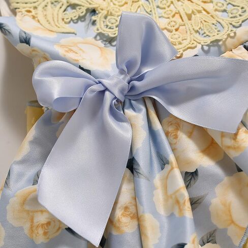 Pettigirl فتاة الصيف الأصفر خمر حفل الأزهار الملابس الزي طفل رضيع كشكش فساتين الحفلات لطيف in Kuwait