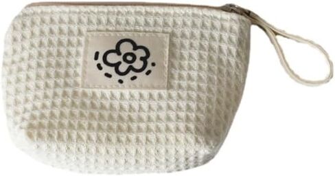 Summer Flower Coin Purse Women's Mini Key Coin Purse Change Purse Women's Waffle Coin Purse (white) in Saudi Arabia