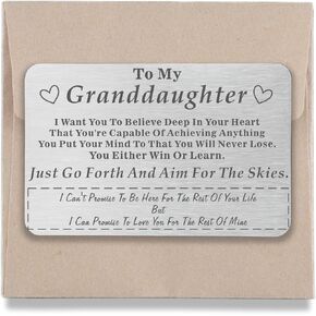 هدايا حفيدة Jamuruwt من الأجداد، الجد والجدة، محفظة معدنية، بطاقة إدخال، هدايا تخرج ملهمة لعيد الميلاد للحفيدة in Kuwait