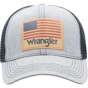 Wrangler USA Flag Patch Adjustable Snapback Hat Blue