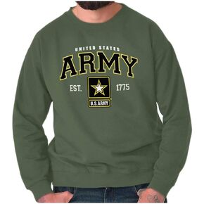 Brisco Brands US Army Pride United States Military Sweatshirt for Men or Women