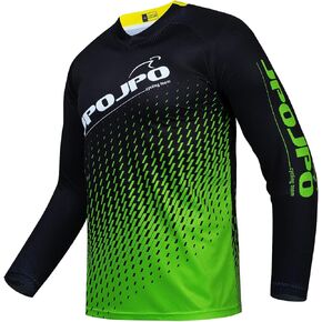 JPOJPO Men's Mountain Bike Jersey Long Sleeve MTB Off-Road Racing Downhill Motocross Shirts Quick Dry&Moisture-Wicking Tops