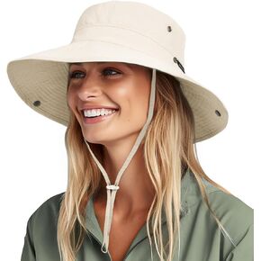 FURTALK Sun Hats for Women Ponytail UV Protection Summer Hat Wide Brim Packable UPF50 Cowboy Hat Hiking Fishing Hats