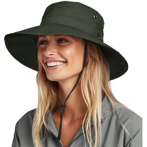 FURTALK Sun Hats for Women Ponytail UV Protection Summer Hat Wide Brim Packable UPF50 Cowboy Hat Hiking Fishing Hats