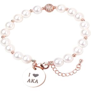 RUNXINTD Sorority Paraphernalia Gifts Sorority Jewelry Bracelet Pearl Bracelet Gift for Womens,Girls……