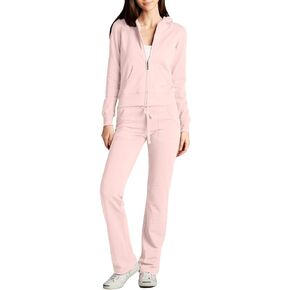 NE PEOPLE Womens Casual Basic Terry Zip Up Hoodie Sweatsuit Tracksuit Set S-3XL