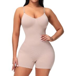 Lu's Chic Women's Tummy Control Shapewear Bodysuit Seamless Butt Lifter Open Crotch Full Body Shaper