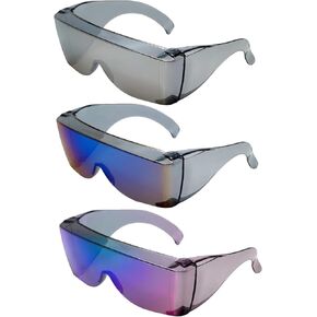 Calabria 3000 FL41 Pink Fitover Safety Glasses Wear Over Prescription Glasses Migraine Glasses FL-41 Light Sensitivity Glasses Women Men Outdoor Indoor Blue Light Blocker Over Glasses Eye Protection