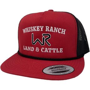 WHISKEY BENT HAT CO. Waylon Adjustable Snapback Hat (Red/Black)