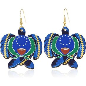 Acrylic Earrings For Women Sea Turtle Ocean Wildlife Turtle Swim Underwater Dangle Earrings Eardrop Earrings for Teen Girls Colorful Jewelry Earrings