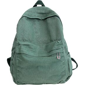 Vintage Canvas Backpack for Women Grunge Hippie Cute Boho School Backpack Casual Y2K Aesthetic Backpack (Coffee)