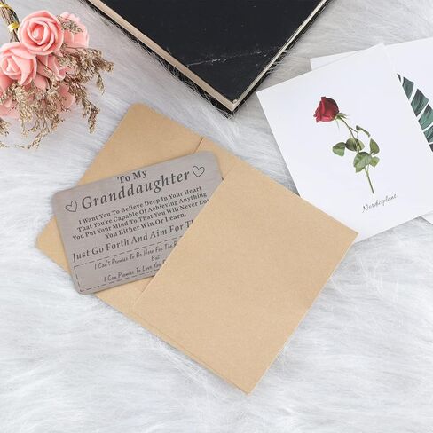 هدايا حفيدة Jamuruwt من الأجداد، الجد والجدة، محفظة معدنية، بطاقة إدخال، هدايا تخرج ملهمة لعيد الميلاد للحفيدة in Kuwait