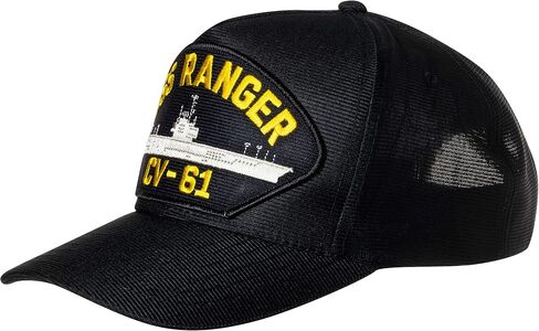 United States Navy USS Ranger CV-61 Supercarrier Ship Emblem Patch Hat Navy Blue Baseball Cap in Saudi Arabia