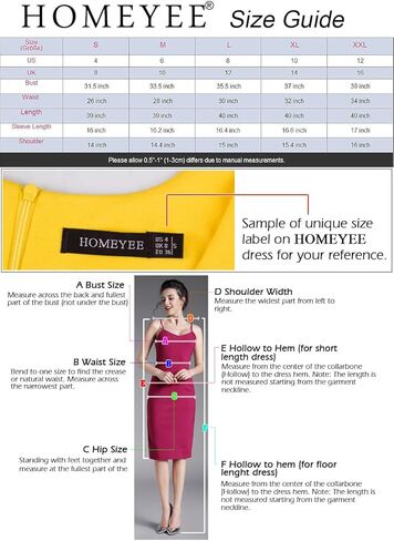 HOMEYEE Women's Cocktail A-Line Embroidery Casual Party Summer Wedding Guest Dress A079 in Kuwait
