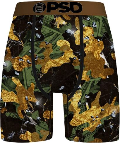 PSD Men's Luxury Camo Boxer Briefs, Black, XL in Saudi Arabia