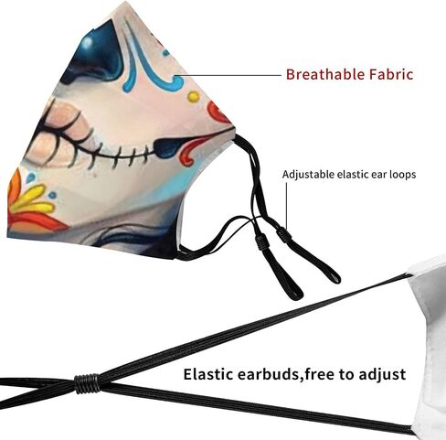 4pcs Face Mask with Filter Pocket Washable Balaclava Comfortable Reusable Adjustable Masks for Men Women in Saudi Arabia