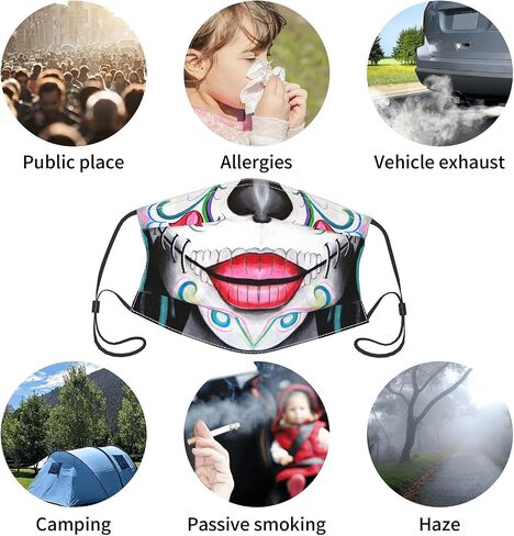 4pcs Face Mask with Filter Pocket Washable Balaclava Comfortable Reusable Adjustable Masks for Men Women in Saudi Arabia