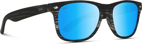 نظارة شمسية بإطار من الخشب الصناعي مع عدسات ريفو ملونة عاكسة للضوء in Kuwait