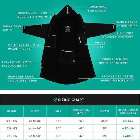 سترة باركا كبيرة الحجم مقاومة للماء ورداء تغيير للكبار، التجديف، ركوب الأمواج، السباحة، التخييم، الأنشطة الرياضية الخارجية in Saudi Arabia