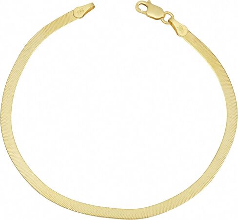 Kooljewelry 10k Yellow Gold 3.3 mm Herringbone Bracelet (7.5 inch) in Saudi Arabia