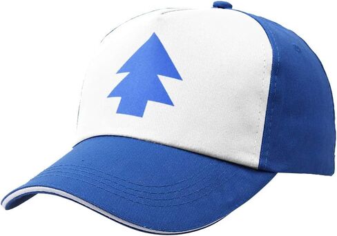 Blue Pine Tree Dipper Cap Flat Brim Baseball Cap Adjustable Fashion Hip Hop Unisex Blue Dad hat in Kuwait