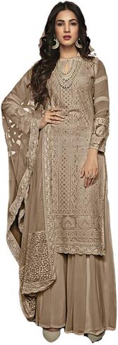 ShopNstyle جاهز للارتداء ملابس زفاف نسائية على الطراز الهندي/الباكستاني مصممة بالازو بدلة السلوار المستقيمة للنساء in Kuwait