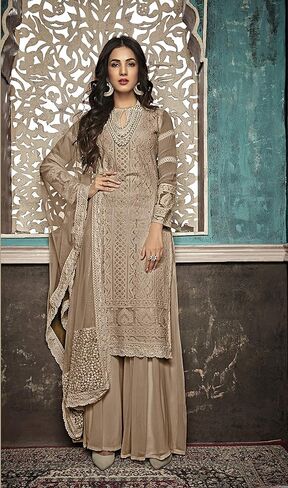 ShopNstyle جاهز للارتداء ملابس زفاف نسائية على الطراز الهندي/الباكستاني مصممة بالازو بدلة السلوار المستقيمة للنساء in Kuwait