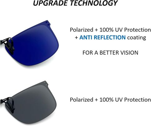 ARCAMOY Clip on Sunglasses Over Prescription Glasses Polarized Anti Glare Flip Up UV Protection Glasses For Men Women in Saudi Arabia