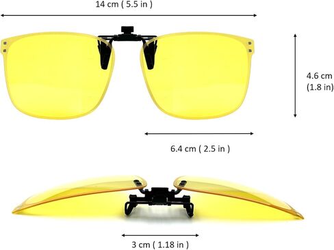 ARCAMOY Clip on Sunglasses Over Prescription Glasses Polarized Anti Glare Flip Up UV Protection Glasses For Men Women in Saudi Arabia