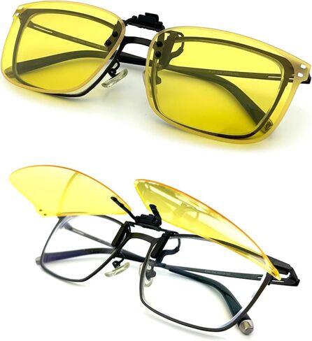 ARCAMOY Clip on Sunglasses Over Prescription Glasses Polarized Anti Glare Flip Up UV Protection Glasses For Men Women in Saudi Arabia