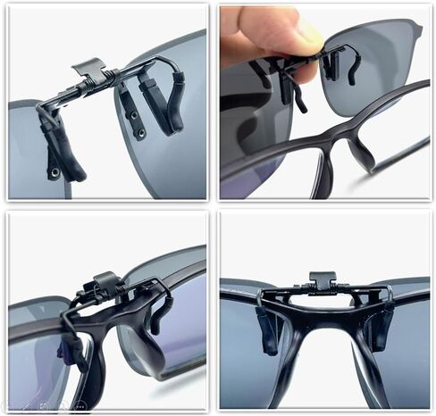 ARCAMOY Clip on Sunglasses Over Prescription Glasses Polarized Anti Glare Flip Up UV Protection Glasses For Men Women in Saudi Arabia