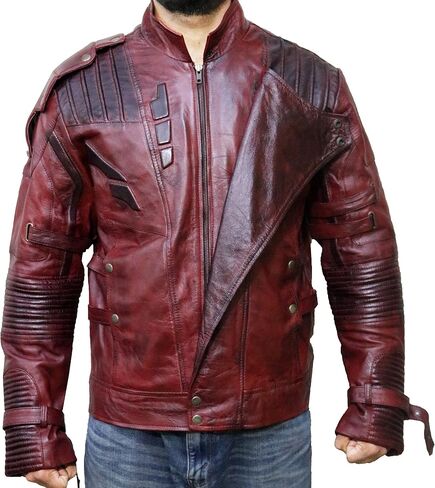 زي سترة جلدية من Guardians Star Lord Chris-Pratt، مقاس XXS-3XL in Kuwait