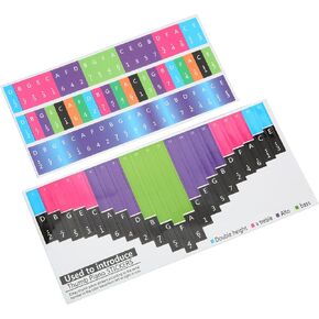 Kalimba Sticker, Colorful Kalimba Scale Sticker Thumb Piano Key Stickers Musical Note Decoration for Beginner in Kuwait