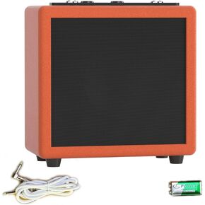 Guitar Amp, 5W Mini Guitar Amplifier Portable with Volume, Gain and Overdrive Control for Electric Guitar Bass Desktop Practice Kids Beginner Starter (Orange) in Kuwait