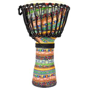ENNBOM Djembe Lightweight African Drum Pattern Cloth Stitched Congo Drum Portable Hand Drum for Adults Beginners (10 in)