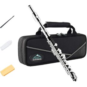 Eastrock Black Resin Piccolo Key of C 2-Piece Keys for Beginner, Kids, Student with Hard Case, Cleaning Rod, Cloth and Gloves