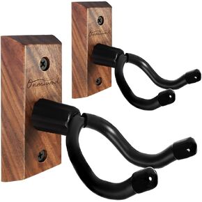 Ukulele Wall Mount Hanger 2 Pack, Ash Hardwood U-Shaped Ukulele Holder Hanger, Ukulele Wall Mount Hook for Ukulele Banjo Mandolin Concert Pineapple Soprano Tenor and Baritone