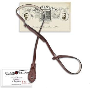 Walker & Williams M-41 Chestnut Brown Leather Mandolin Strap For A or F Types