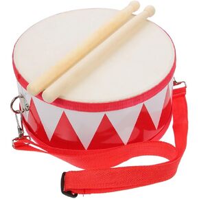 Vaguelly 1 Set Children's Snare Drum: Toddlers Music Drum 8 Inch Kids Drum Kid Snare Drum,Double Sided Head,with Wodden Drumsticks,Strap,Wooden Percussion Musical Instrument