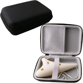 WERJIA EVA Hard Storage Case for Deekec/OcarinaWind/Ohuhu/Silunkia Zelda Ocarina 12 Hole Alto C，and More Brands 12 Hole Ocarina case (case only) (Black)