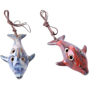 Happyyami Classic Whistle 6 Hole Ocarina 2Pcs Bird Shaped Ocarina Music Instrument Ocarina Wind Masterpiece for Beginner Professional Performer Portable Decor Portable Whistle Musical Tool