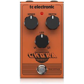 TC Electronic CHOKA TREMOLO Vintage-Flavored All-Analog Tremolo Pedal with 3-Knob Design and Seamless Morphing Between LFO Styles,Orange
