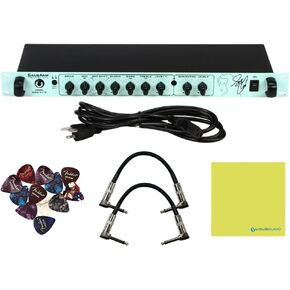 Tech 21 GED-2112 Geddy Lee Signature SansAmp Bundle w/ 2x Strukture S6P48 Woven Right Angle Patch Cables, 12x Fender Picks and Liquid Audio Polishing Cloth in Kuwait