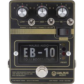 Walrus Audio EB-10 Preamp/EQ/Boost، أسود، (900-1049B)