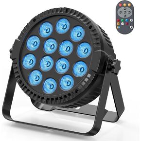 RGBW 4-in-1 LED Par Lights, 80W Stage Lights with 0-100% Dimmer Professional DMX & Remote Control Sound Auto, SEBRUANC Stage Uplighting for Events DJ Disco Wedding Party 1Pack