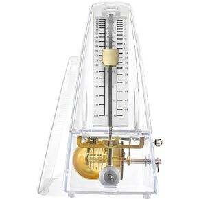 SiliPacks Mechanical Music Metronome Elegant Design Music Timer for Drums Piano Bass Violin Guitar Track Tempo and Beat Instrument (Brown)