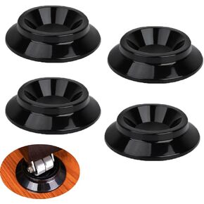 UtySty 4 Pack Piano Caster Cups Non-Slip Upright Grand Piano Coasters Pad Mat Anti Skid Floormat Plastic Footrest Wheel Leg Protector Feet Footsteps Grip Stopper for Wood Hardwood Floor Furniture